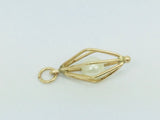 10k Yellow Gold Pearl Pendent