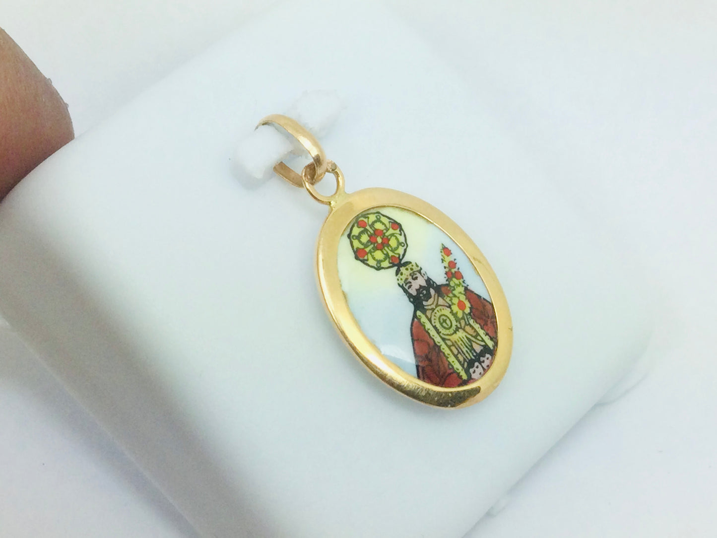 18k Yellow Gold Senhor Santo Cristo Dos Milagres Pendent