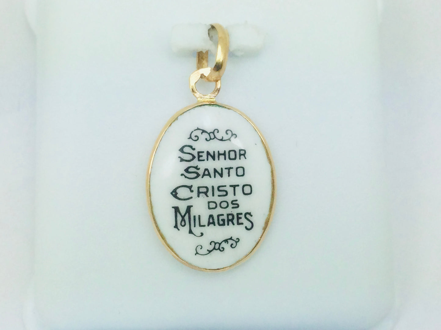 18k Yellow Gold Senhor Santo Cristo Dos Milagres Pendent