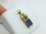 14k Yellow Gold Jewish Scroll Pendent