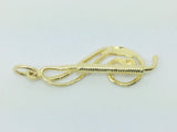 10k Yellow Gold Treble Clef Music Pendent