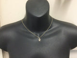 10k Yellow Gold Round Cut 3pt Diamond Initial 'R' Pendent