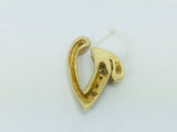 10k Yellow Gold Round Cut 6pt Diamond Initial 'V' Pendent