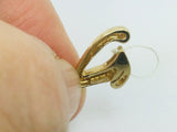 10k Yellow Gold Round Cut 6pt Diamond Initial 'V' Pendent