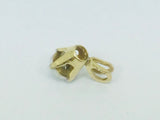 10k Yellow Gold Round Cut 3pt Diamond Illusion Set Pendent