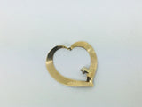 10k Yellow Gold Round Cut 1pt Diamond Heart Pendent