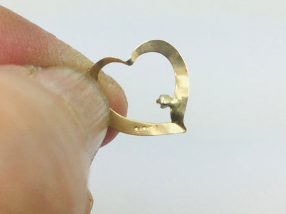 10k Yellow Gold Round Cut 1pt Diamond Heart Pendent