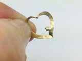 10k Yellow Gold Round Cut 1pt Diamond Heart Pendent