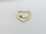 10k Yellow Gold Round Cut 1pt Diamond Heart Pendent
