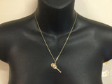 10k Yellow Gold Pearl Badminton/Tennis Racket Pendent