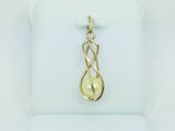 10k Yellow Gold Pearl Twisted Pendent