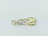 10k Yellow Gold Pearl Twisted Pendent