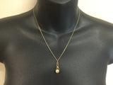 10k Yellow Gold Pearl Twisted Pendent
