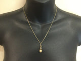 10k Yellow Gold Pearl Twisted Pendent