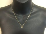 10k Yellow Gold Square Cut Cubic Zirconia (CZ) Solitaire Pendent