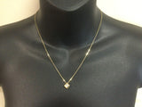 10k Yellow Gold Square Cut Cubic Zirconia (CZ) Solitaire Pendent