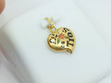 18k Yellow Gold "Los De Tios" Heart Pendent