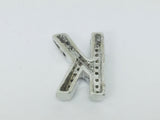 10k White Gold Round Cut 10pt Diamond Initial 'K' Pendent