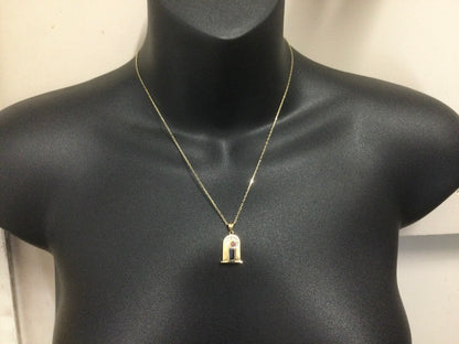 10k Yellow Gold 20pt Ruby, 50pt Sapphire & 10pt Diamond Candle Pendent
