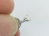 10k White Gold Round Cut Cubic Zirconia (CZ) Solitaire Pendent