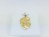 10k Yellow Gold Side Profile Face Boy Pendent