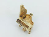 14k Yellow Gold Opening Grand Piano Pendent