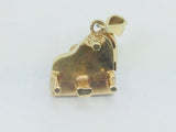 14k Yellow Gold Opening Grand Piano Pendent