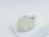 10k White Gold Heart Locket Pendent