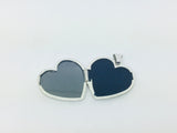 10k White Gold Heart Locket Pendent