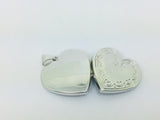 10k White Gold Heart Locket Pendent