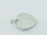 10k White Gold Heart Locket Pendent
