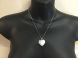 10k White Gold Heart Locket Pendent