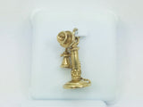 9k Yellow Gold Old Fashion Telephone Pendent