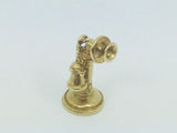9k Yellow Gold Old Fashion Telephone Pendent