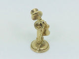 9k Yellow Gold Old Fashion Telephone Pendent
