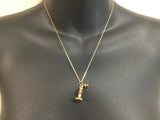 9k Yellow Gold Old Fashion Telephone Pendent