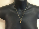 9k Yellow Gold Old Fashion Telephone Pendent