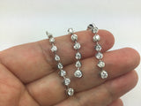 18k White Gold Round Cut 1.23ct Diamond Pendent and Dangle Earring Set