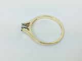 14k Yellow Gold Round Cut 16pt Diamond Solitaire Ring