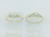 14k Yellow Gold Round Cut 17pt Diamond Engagement and Wedding Ring Set