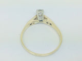 14k Yellow Gold Round Cut 42pt Diamond Solitaire with Diamond Accents Ring