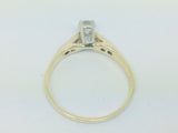 14k Yellow Gold Round Cut 42pt Diamond Solitaire with Diamond Accents Ring