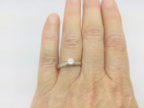14k Yellow Gold Round Cut 42pt Diamond Solitaire with Diamond Accents Ring