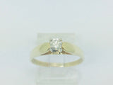 14k Yellow Gold Round Cut 20pt Diamond Solitaire Ring