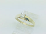 14k Yellow Gold Round Cut 20pt Diamond Solitaire Ring