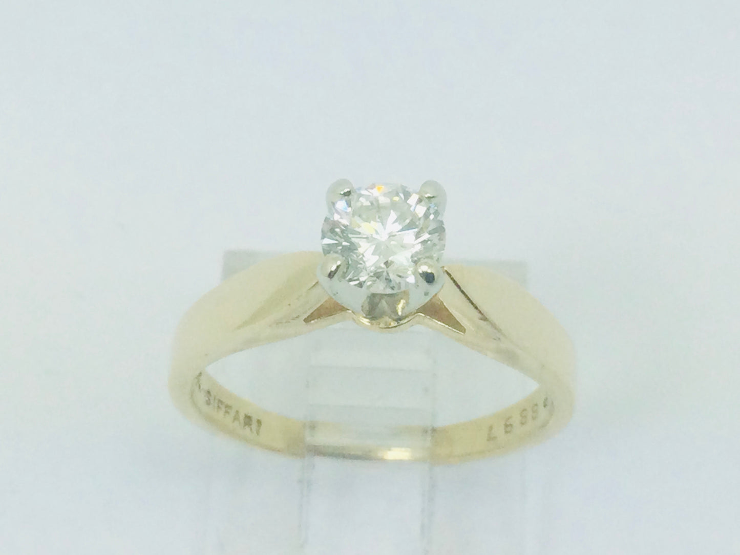 Vintage 14k Gold Brilliant Cut 0.50ct 1/2ct  Diamond Solitaire Engagement / Promise / Commitment Ring