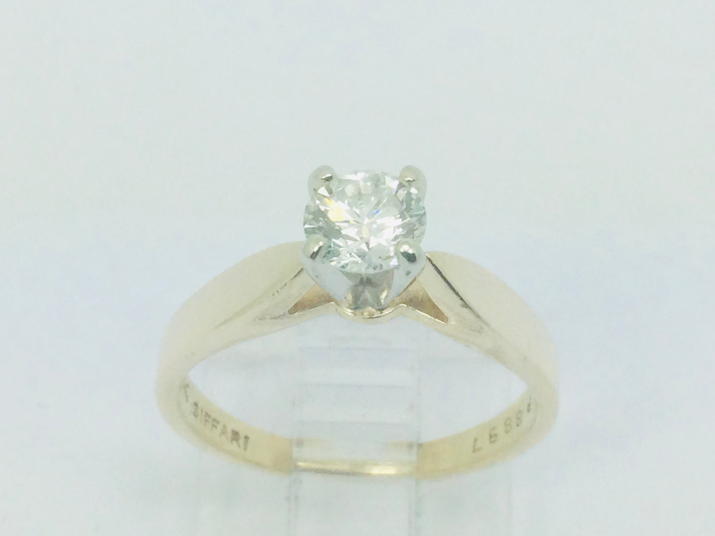 Vintage 14k Gold Brilliant Cut 0.50ct 1/2ct  Diamond Solitaire Engagement / Promise / Commitment Ring