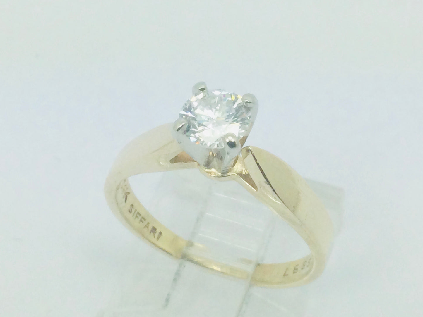 Vintage 14k Gold Brilliant Cut 0.50ct 1/2ct  Diamond Solitaire Engagement / Promise / Commitment Ring