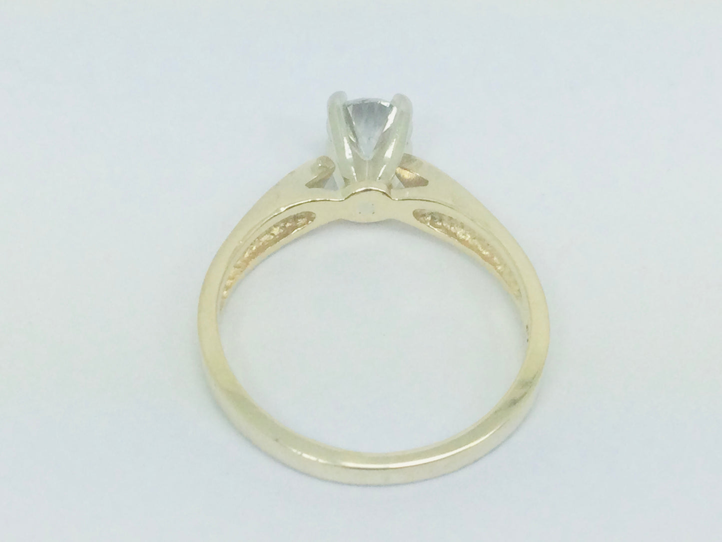 Vintage 14k Gold Brilliant Cut 0.50ct 1/2ct  Diamond Solitaire Engagement / Promise / Commitment Ring