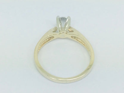 Vintage 14k Gold Brilliant Cut 0.50ct 1/2ct  Diamond Solitaire Engagement / Promise / Commitment Ring